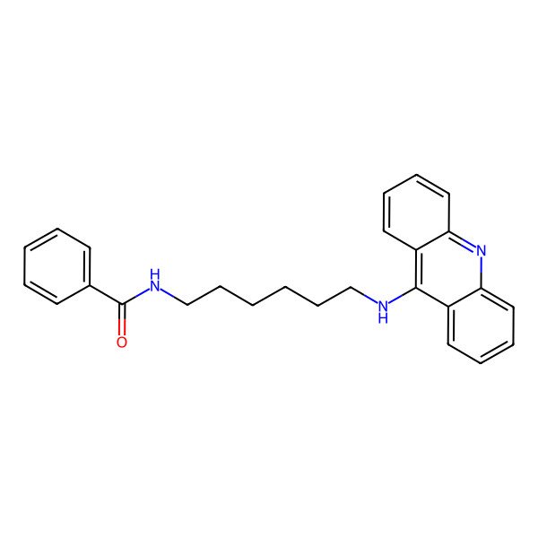 2D Structure of N-[6-(acridin-9-ylamino)hexyl]benzamide