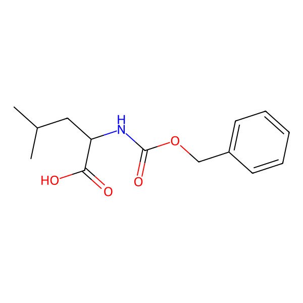 2D Structure of N-Benzyloxycarbonyl-L-leucine