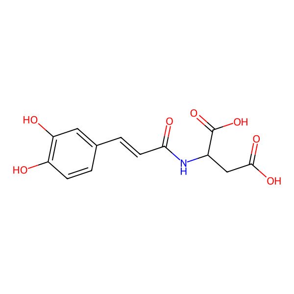 2D Structure of N-Caffeoyl-L-aspartic acid