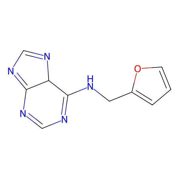 2D Structure of N-(furan-2-ylmethyl)-5H-purin-6-amine 2D Structure of N-(furan-2-ylmethyl)-5H-purin-6-amine