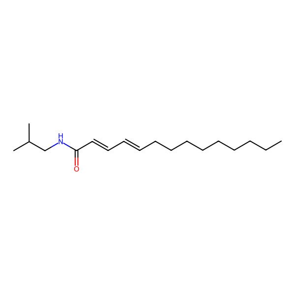 2D Structure of N-Isobutyl-(2E,4E)-tetradecadienamide