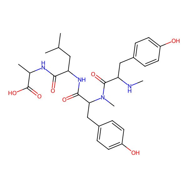 2D Structure of N-methyltyrosyl-N-methyltyrosyl-leucyl-alanine