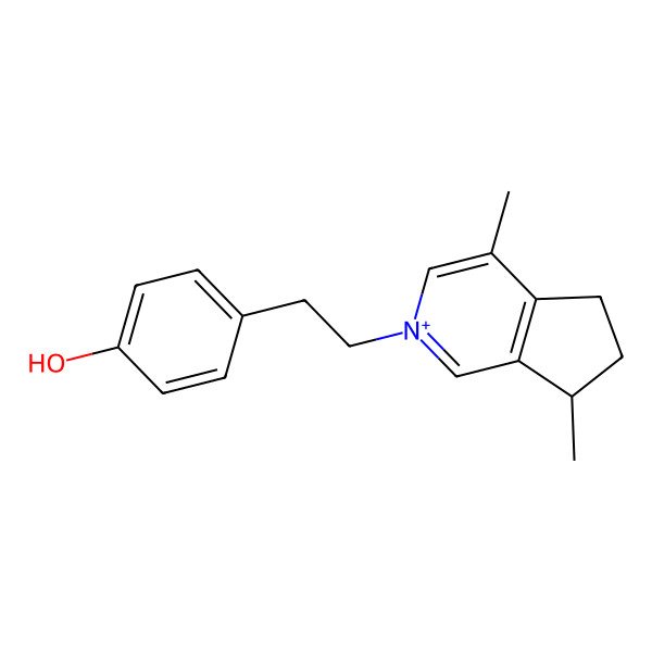 2D Structure of N-(p-Hydroxyphenethyl)actinidine