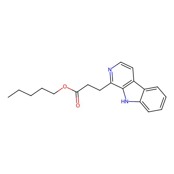 2D Structure of n-Pentyl beta-carboline-1-propionate