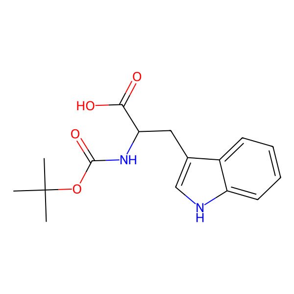 2D Structure of N-[(tert-Butoxy)carbonyl]-D-tryptophan