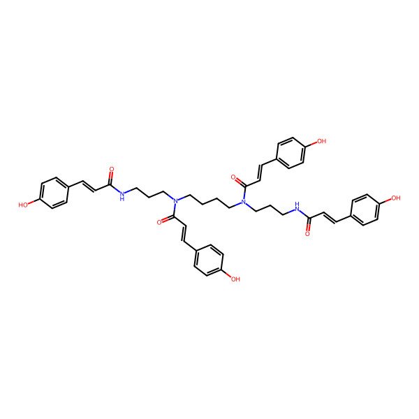 2D Structure of N1,N5,N10,N14-Tetra-trans-p-coumaroylspermine 2D Structure of N1,N5,N10,N14-Tetra-trans-p-coumaroylspermine