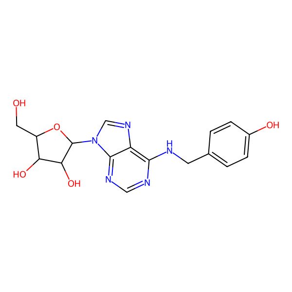 2D Structure of N6-(4-Hydroxybenzyl)-adenosine