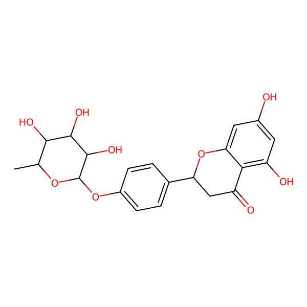 2D Structure of Naringenin 4'-O-alpha-L-rhamnopyranoside