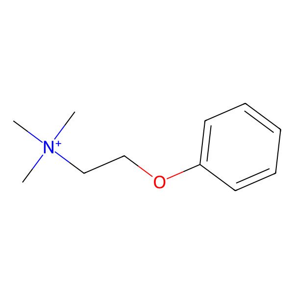 2D Structure of Trimethyl(2-Phenoxyethyl)Azanium 2D Structure of Trimethyl(2-Phenoxyethyl)Azanium