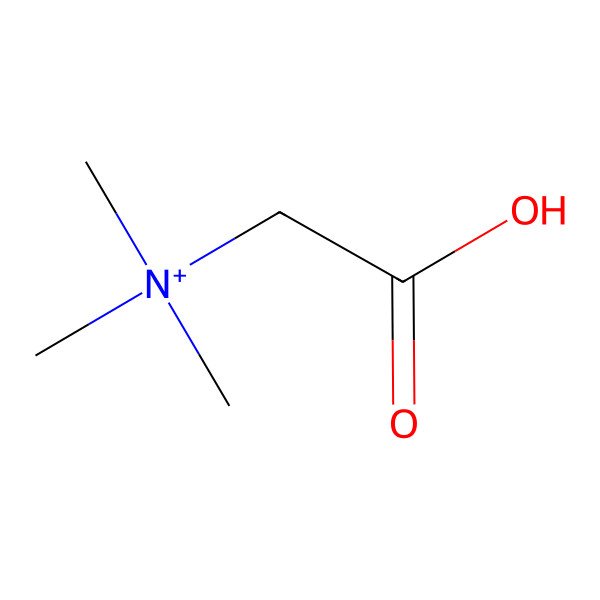 2D Structure of N,N,N-trimethylglycinium