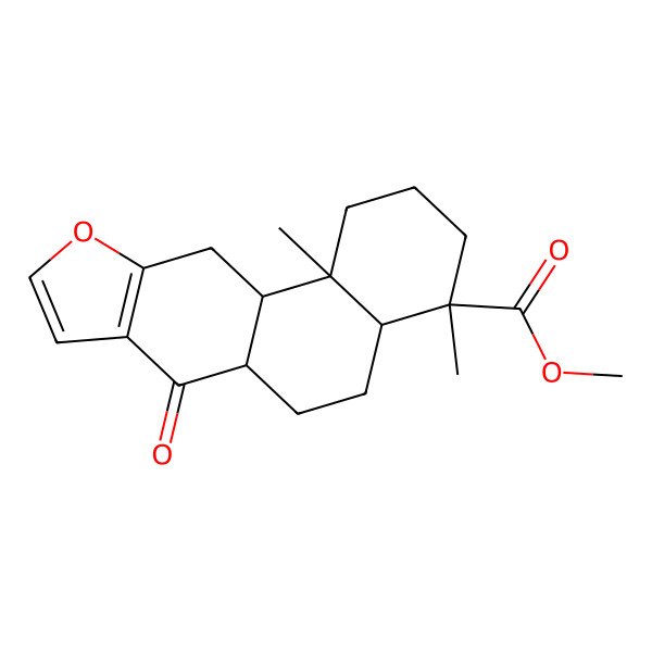 2D Structure of methyl (4R,4aR,6aR,11aS,11bR)-4,11b-dimethyl-7-oxo-2,3,4a,5,6,6a,11,11a-octahydro-1H-naphtho[2,1-f][1]benzofuran-4-carboxylate