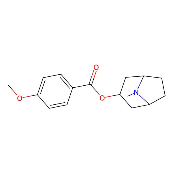 2D Structure of O-(4-Hydroxybenzoyl)tropine, O-methyl-
