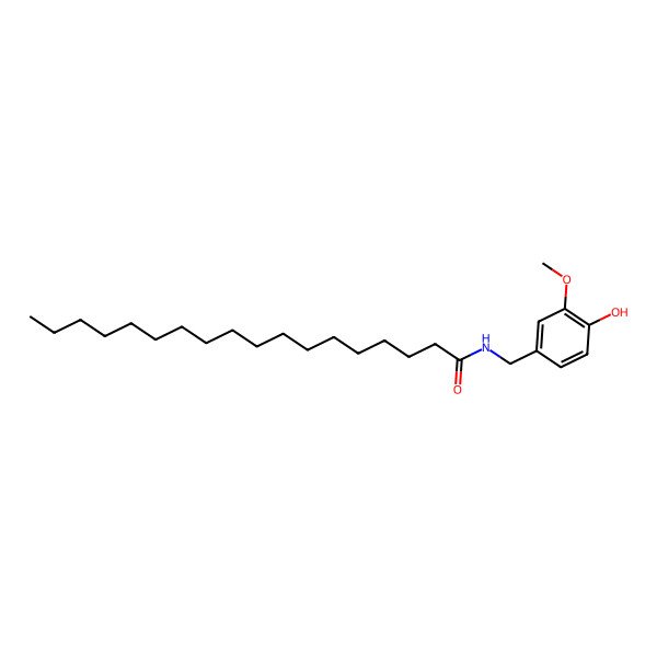 2D Structure of Octadecanamide, N-((4-hydroxy-3-methoxyphenyl)methyl)-