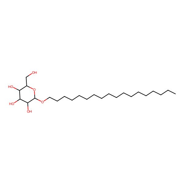 2D Structure of (2R,3S,4S,5R)-2-(hydroxymethyl)-6-octadecoxyoxane-3,4,5-triol