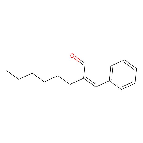 2D Structure of Octanal, 2-(phenylmethylene)-