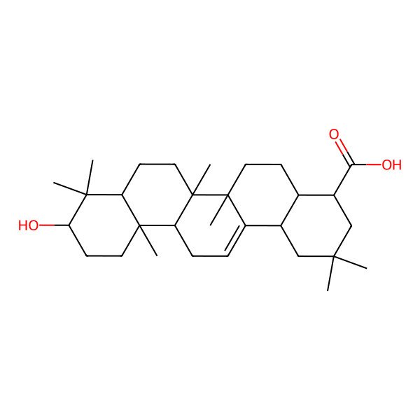 2D Structure of Oleanolic Acid (Caryophyllin)