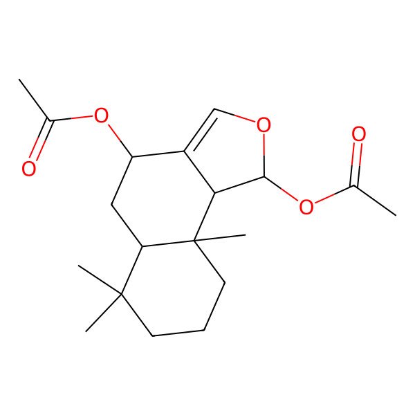 2D Structure of [(1S,4R,5aS,9aS,9bR)-1-acetyloxy-6,6,9a-trimethyl-1,4,5,5a,7,8,9,9b-octahydrobenzo[e][2]benzofuran-4-yl] acetate