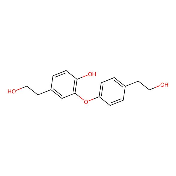 2D Structure of 4-(2-Hydroxyethyl)-2-[4-(2-hydroxyethyl)phenoxy]phenol