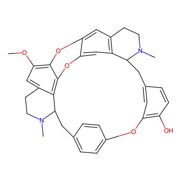 2D Structure of Oxyacanthan-12'-ol, 6',7-epoxy-6-methoxy-2,2'-dimethyl-, (1'alpha)-