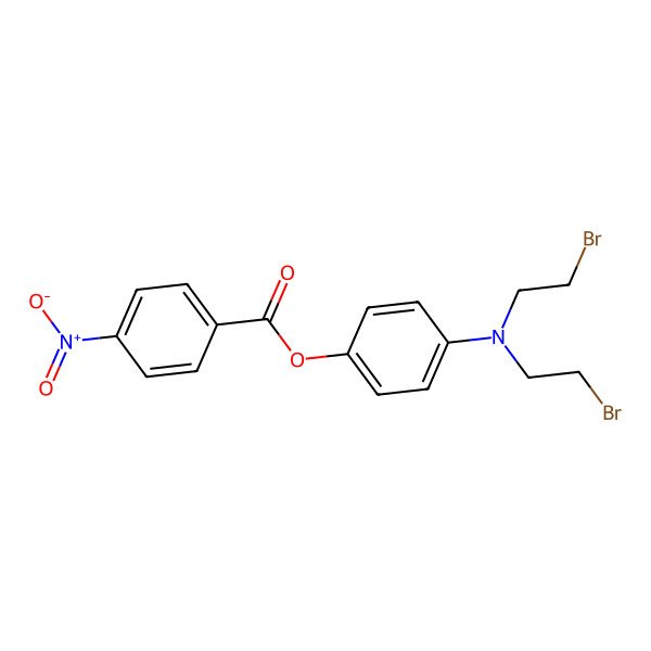 2D Structure of 4-(Bis(2-Bromoethyl)Amino)Phenyl 4-Nitrobenzoate