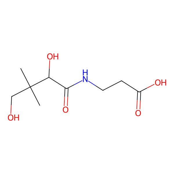 2D Structure of Pantothenic Acid