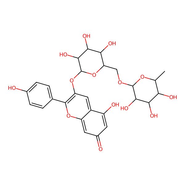 2D Structure of pelargonidin 3-O-rutinoside betaine