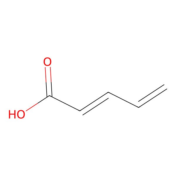 2D Structure of Penta-2,4-dienoic acid