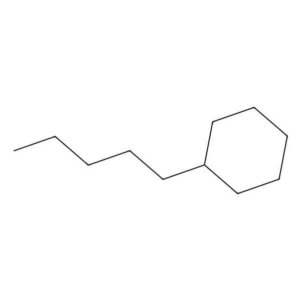 2D Structure of Pentylcyclohexane