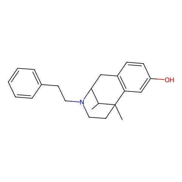 2D Structure of Phenazocine, (-)-