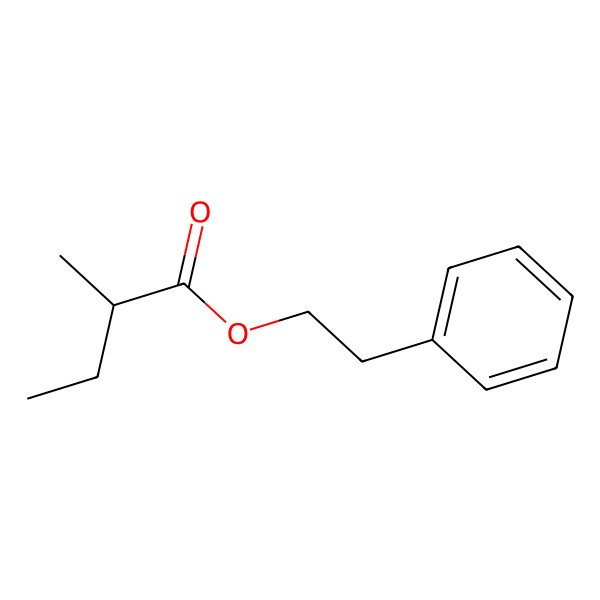 2D Structure of Phenylethyl 2-methylbutyrate