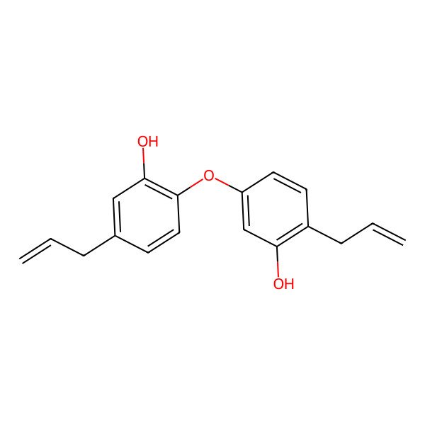 2D Structure of Phenol, 2-[3-hydroxy-4-(2-propenyl)phenoxy]-5-(2-propenyl)-