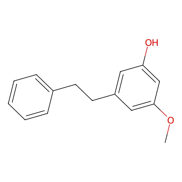 2D Structure of Phenol, 3-methoxy-5-(2-phenylethyl)-
