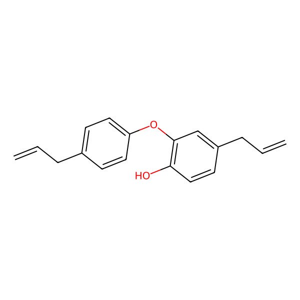 2D Structure of Phenol, 4-(2-propenyl)-2-(4-(2-propenyl)phenoxy)-