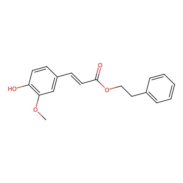 2D Structure of Phenylethyl 3-methylcaffeate