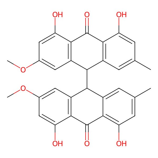 2D Structure of Physcion-10,10'-bianthrone