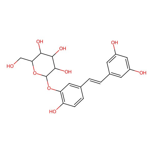 2D Structure of Piceatannol 3'-O-glucoside