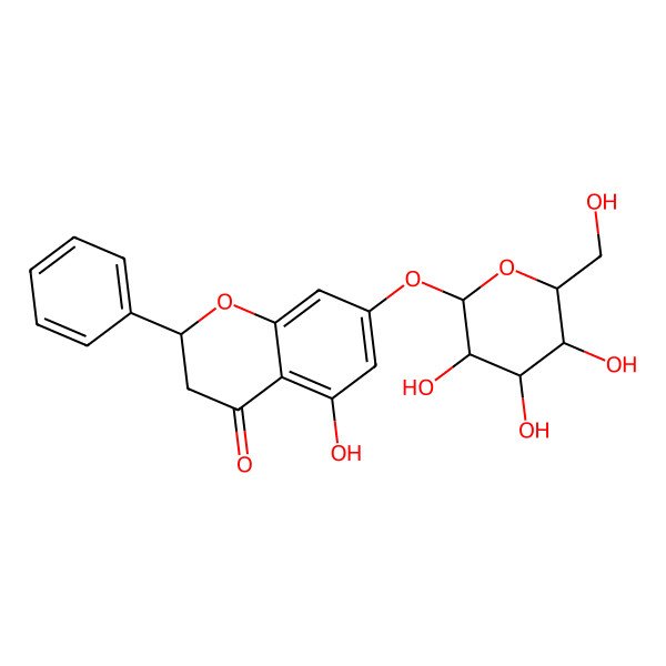 2D Structure of Pinocembrin-7-O-D-glucoside