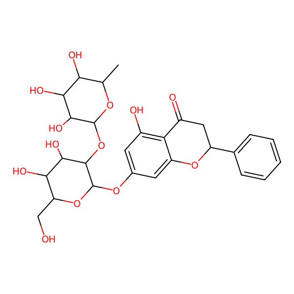 2D Structure of Pinocembrin 7-rhamnosylglucoside 2D Structure of Pinocembrin 7-rhamnosylglucoside