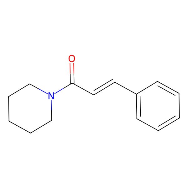 2D Structure of Piperidine, 1-(1-oxo-3-phenyl-2-propenyl)-