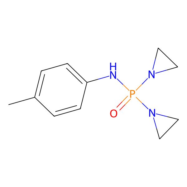 2D Structure of p,p-Bis(1-aziridinyl)-N-(p-tolyl)phosphinic amide