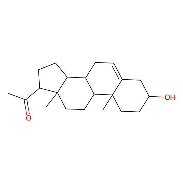 2D Structure of Pregnenolone