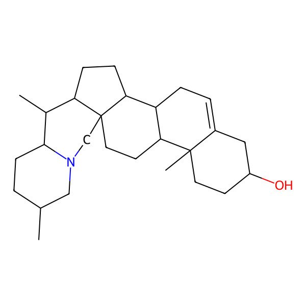 2D Structure of (1R,4S,5R,8S,13R,14S,17R,18S,19R,22S)-5,18,22-trimethyl-24-azahexacyclo[12.11.0.01,17.04,13.05,10.019,24]pentacos-10-en-8-ol