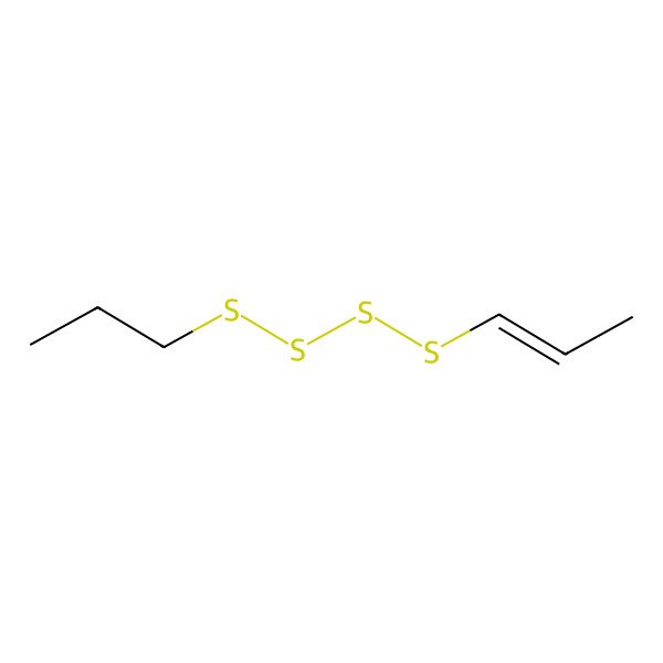 2D Structure of Propyl 1-propenyl tetrasulfide