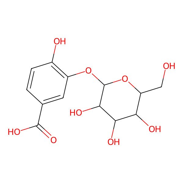 2D Structure of Protocatechuic acid 3-glucoside