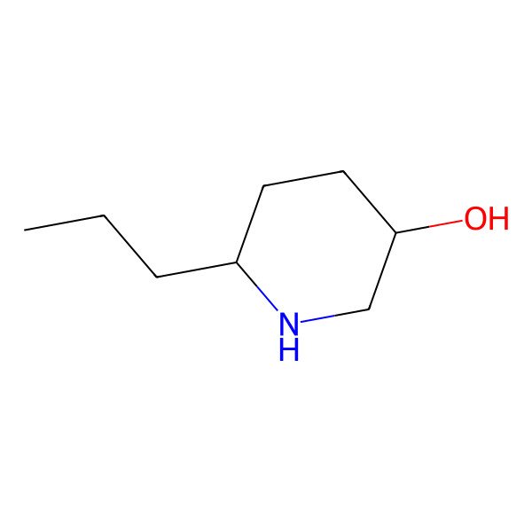 2D Structure of (3S,6S)-6-Propyl-3-piperidinol
