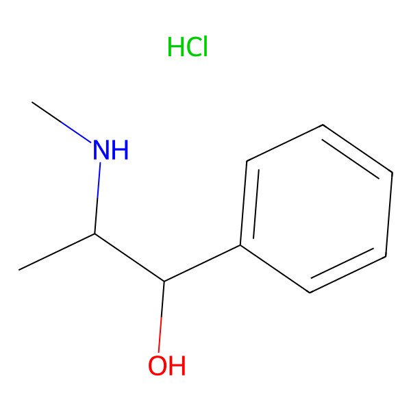 2D Structure of Pseudoephedrine Hydrochloride