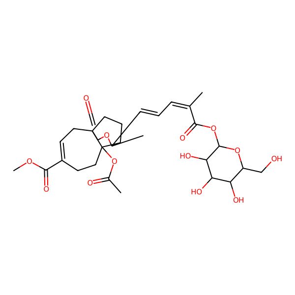 2D Structure of Pseudolaric acid B-O-beta-D-glucopyranoside