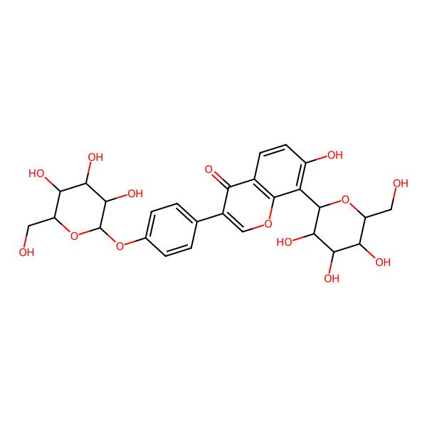 2D Structure of Puerarin-4'-O-|A-D-glucopyranoside