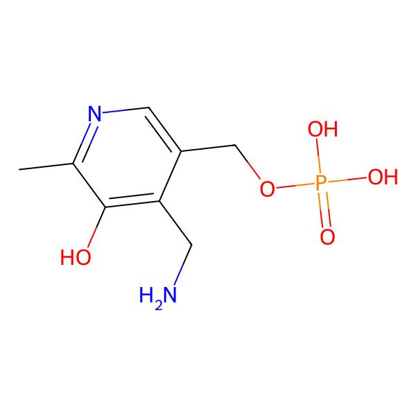 2D Structure of Pyridoxamine phosphate