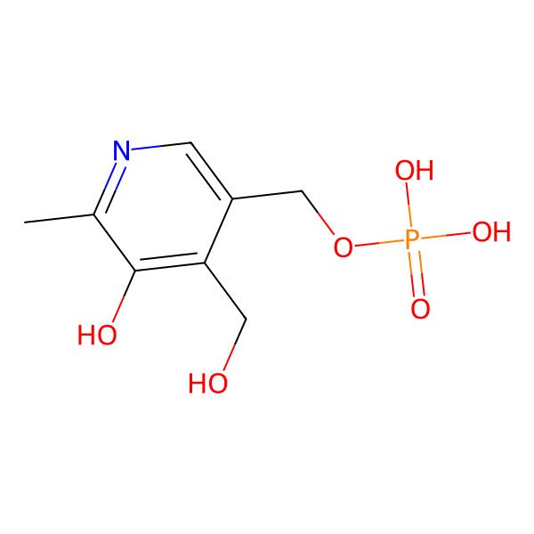 2D Structure of Pyridoxine phosphate